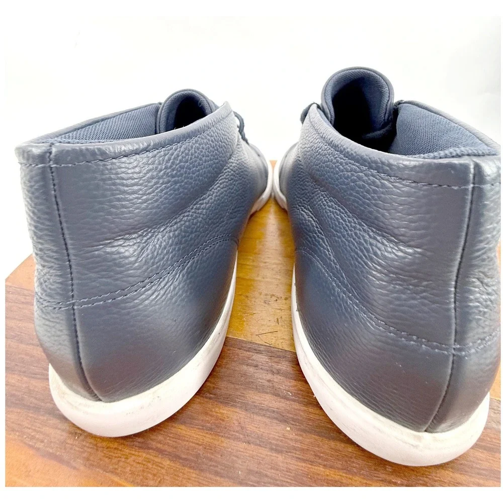 Lacoste Asparta Men's Leather Chukka Sneakers Size 9 Navy Blue Preppy Streetwear